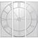 Hill Interiors Celina Mirrored Silver Wall Clock 112cm