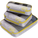 Go Travel Triple Packing Cubes Set of 3 - Yellow
