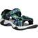 CMP Kid's Hamal Sandals - Black Blue/Verde Fluo