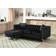 Glory Furniture Paige Black Sofa 87" 2pcs 3 Seater