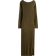 H&M Rib Knit Dress - Dark Khaki Green