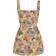 PrettyLittleThing Floral Twill Bodycon Dress - Stone