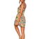 PrettyLittleThing Floral Twill Bodycon Dress - Stone