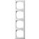 Gira 4x Frame System 55, Standard 55 Pure white (glossy) 021403