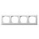Gira 4x Frame System 55, Standard 55 Pure white (glossy) 021403