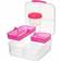 Sistema Bento Cube with Yogurt Pot Clear/Pink Matlåda 1.25L