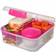 Sistema Bento Cube with Yogurt Pot Clear/Pink Matlåda 1.25L