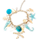 Shein 1pc Bohemian Style Alloy & Pearl Ladies' Beach Bracelet With Seashells, Sea Snails And Starfishes, Summer