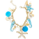 Shein 1pc Bohemian Style Alloy & Pearl Ladies' Beach Bracelet With Seashells, Sea Snails And Starfishes, Summer