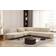 Fun-Möbel Ecksofa Designersofa Valencia Stoff Quelle Beige Sofa 210cm