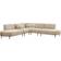 Fun-Möbel Ecksofa Designersofa Valencia Stoff Quelle Beige Sofa 210cm