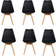 Life Interiors Lorenzo Black Esszimmerstuhl 83cm 6Stk.
