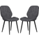 Homcom Velvet Look Grey Kitchen Chair 86cm 2pcs