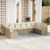 vidaXL 10-teiliges Garten Sofa Set Beige Poly Rattan Lounge-Set