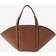 Gina Tricot Faux Leather Small Wide Shopper Bag - Brown Camel