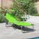 vidaXL Foldbar Solstol Med Baldakin Grøn 600D