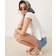 Gina Tricot Short Sleeve Jersey Peplum Top - Valkoinen