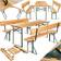 tectake Set Esterno Franz II 3 Pezzi Pieghevole
