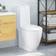 vidaXL Toilet met afvoer achter keramiek wit