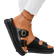 Shein Women's PU sandals with buckle decoration on platform sole in black, leopard print, color block, thick sole fashion shoes, beachwear