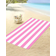 Shein 1pc Simple Striped Beach Towel, Extra Large Microfiber Quick Dry Water Absorbent Beach Towel, Anti-Sand Beach Blanket, Suitable For Travel, Swimming Pool, Yoga, Gym, Beach, Holiday Essentials (Single-Sided Printed) Towel Pink (150x75cm)