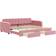 vidaXL Extendable Pink Soffa 224cm 3-sits