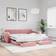vidaXL Extendable Pink Soffa 224cm 3-sits