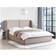 Beliani Super King Size Ottoman Fabric 180 x 200 cm Frame Bed