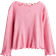 H&M Overlock-Detail Cotton Top - Pink/Bow (1246496001)
