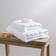 Dunelm Woodland Leaf Sculptured Cotton Bath Towel White (90x50cm)