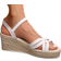 Shein Women's Summer Woven Sandals, Fashionable Wedge Heel With Espadrille Platform, Ankle Strap Buckle