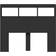 vidaXL Cabinet Black Headboard 120cm