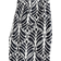 H&M Wide Linen Blend Trousers - White/Black Patterned