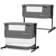 Kinderkraft 3in1 Beistellbett Neste Grow grau 22.4x36.6"