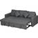 Homcom Corner Bed with Storage Dark Grey Sofa 229cm 3 Seater