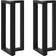 vidaXL T-Shaped Black Bordsben 91cm 2st