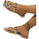 Shein Rhinestone Embellished Women Flat Sandals, Comfortable Casual Outdoor Slip-On Beach Party Sandals