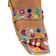 Shein Rhinestone Embellished Women Flat Sandals, Comfortable Casual Outdoor Slip-On Beach Party Sandals