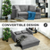 Homcom Convertible Light Grey Sofa 152cm 2 Seater
