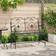 vidaXL Outdoor Black Metal Standard Tough Garden Bench