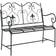 vidaXL Outdoor Black Metal Standard Tough Garden Bench