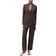 Mango Straight Fit Linen Suit Trousers - Brown