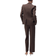 Mango Straight Fit Linen Suit Trousers - Brown