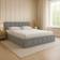 Home Discount Vanita Upholstered Ottoman Bed Frame Linen Fabric Storage - Light Grey - King 161x216cm