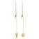 Georg Jensen Heart and Cone Set 2025 Gold Christmas Tree Candleholder 2pcs