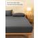 Shein 1pc Solid Fitted Soft Protector Seasons Dustproof NonSlip Bed Sheet Grey (132x71cm)