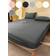 Shein 1pc Solid Fitted Soft Protector Seasons Dustproof NonSlip Bed Sheet Grey (132x71cm)