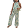 Shein 2pcs Tween Girl Vacation Basic Halter Blouse + Wide-Leg 3/4 Pants Floral Woven Set