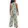 Shein 2pcs Tween Girl Vacation Basic Halter Blouse + Wide-Leg 3/4 Pants Floral Woven Set