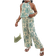 Shein 2pcs Tween Girl Vacation Basic Halter Blouse + Wide-Leg 3/4 Pants Floral Woven Set